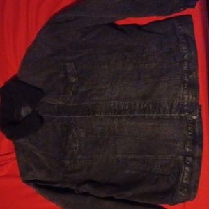 American eagle sherpa lined extreme flex denim jacket black 2XL